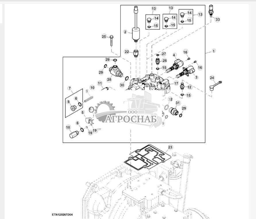 Клапан картера коробки передач двигателя, Tier 2 и Final Tier 4 